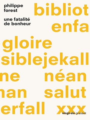 cover image of Une fatalité de bonheur
